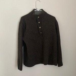Reunion brown button up sweater